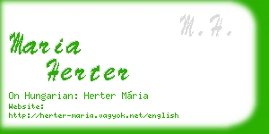 maria herter business card