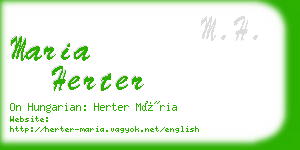 maria herter business card
